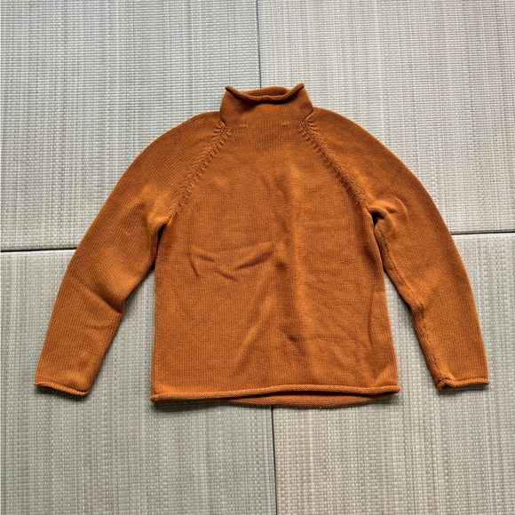 J. Crew Cotton Turtleneck Classic Vintage Gold - Picture 1 of 5